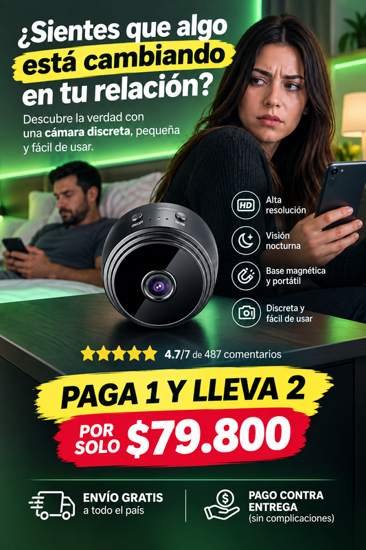 ¡Promo 2 X 1! Mini Cámara Espía HD